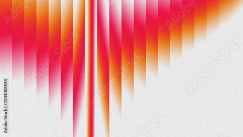 Foto Abstract grainy gradient background with vertical color streaks in vibrant hyper red and neon orange