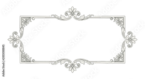 Elegant vintage ornate frame design for decoration