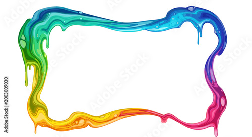 Colorful abstract frame with vibrant rainbow hues
