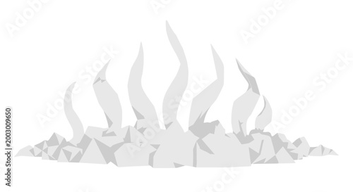 Abstract flame design with flowing smoke