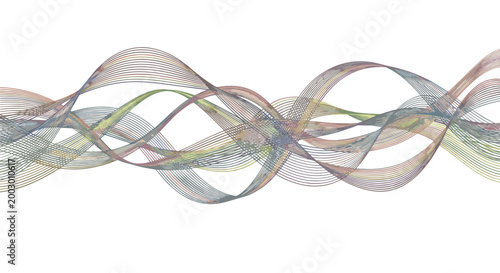 Abstract colorful dna helix strands
