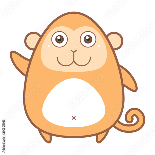 Canvas Print Cartoon cute monkey