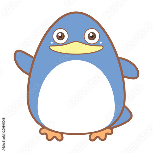 Fotografie Cartoon blue penguin