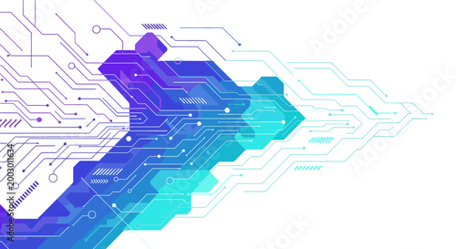 Abstract digital technology background with circuit lines