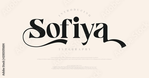 Cuadro en lienzo Sofiya, Classic Lettering Minimal Fashion Designs