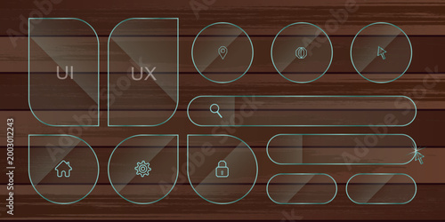 UI Minimal Glass Buttons and Panels
