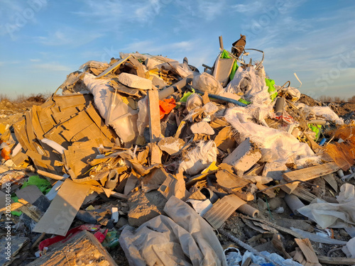 Construction waste at the junkyard