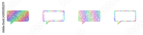 Multicolor sketch tooltip icon design set
