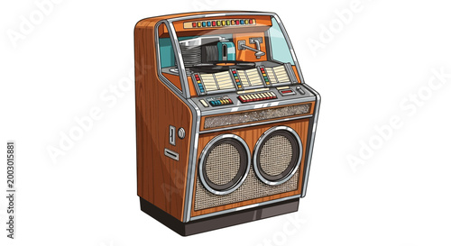 Retro Jukebox 1950s Style Music Player