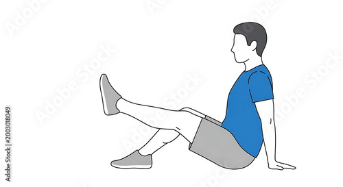 Fitness, exercise, illustration, man stretching, workout routine, healthy lifestyle