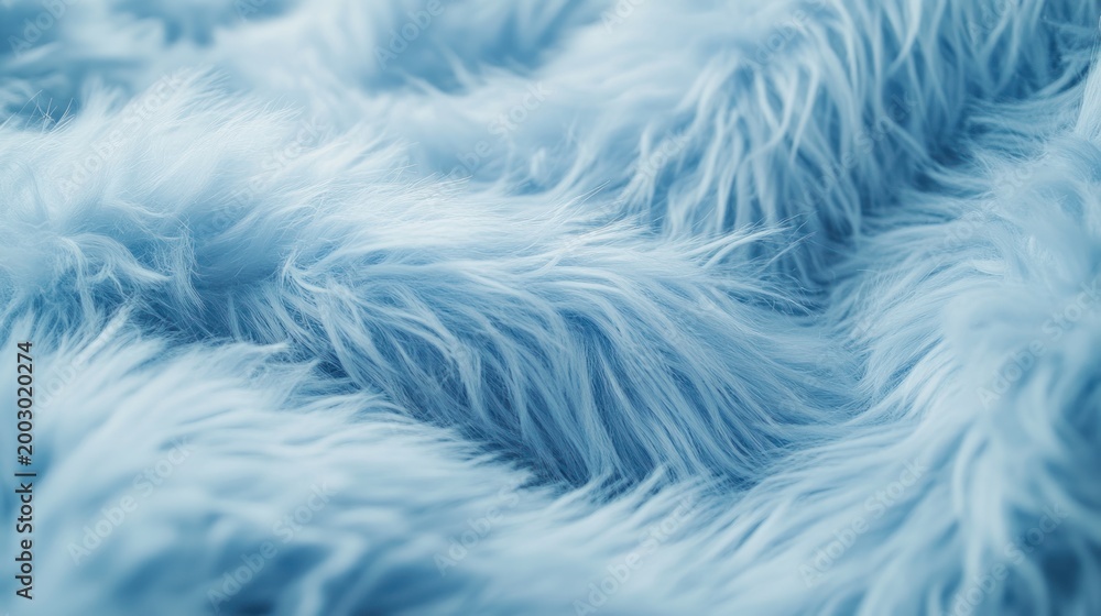 Obraz premium Light Blue Faux Fur Texture Close-Up