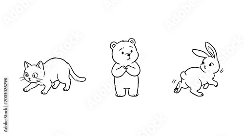 Emotive Cat, Bear, and Bunny Capturing Human Feelings