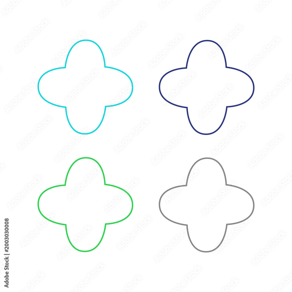 Fototapeta premium PHARMACY CROSS COLLECTION ISOLATED ON WHITE VECTOR