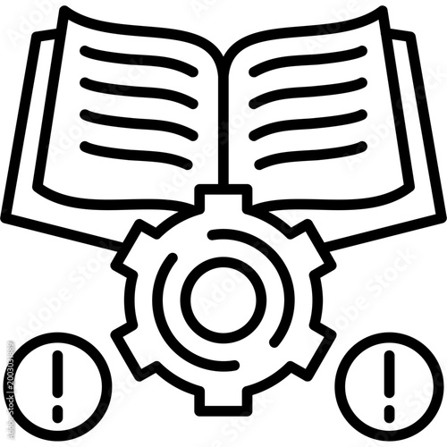 Quadro em tela Manual Icon