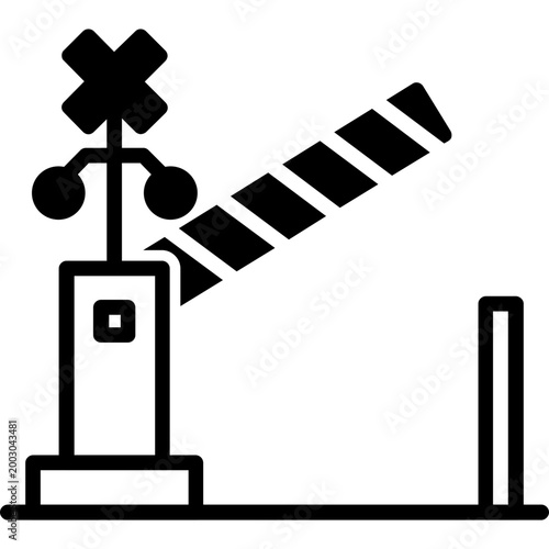 Fotografie Level Crossing Icon