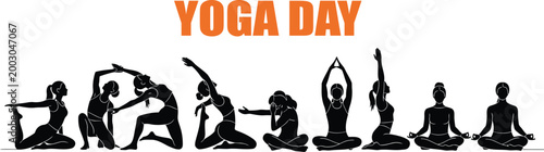 Celebrate international yoga day with stunning vector graphics health wellness and mindfulness illustration
