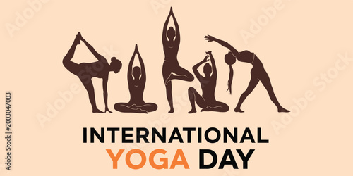 International yoga day vector illustration celebrating wellness mindfulness and harmony through yoga practices