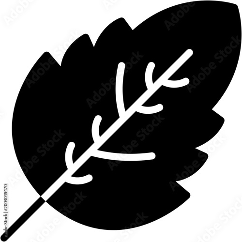 Green Leaf Botanical Nature Vector Icon