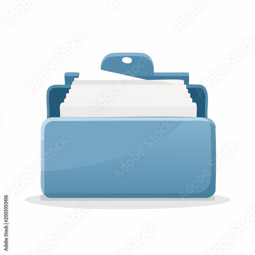 Blue Rolodex with White Cards
