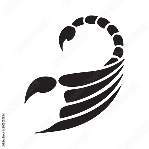 Simple Black Scorpion Icon Logo