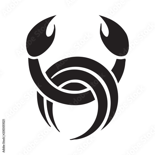 Simple Elegant Scorpion Emblem Logo