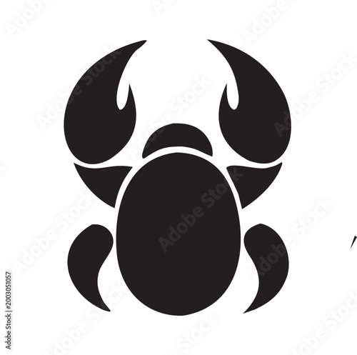 Minimalist Scorpion Silhouette Logo