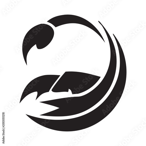 Minimal Geometric Scorpion Logo