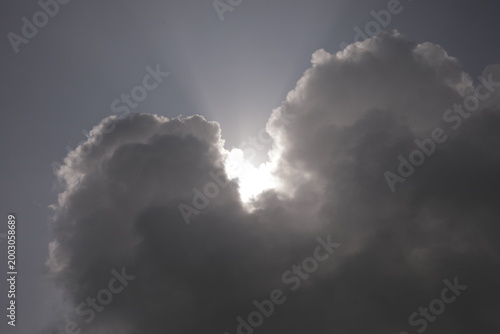 Canvas Print storm clouds time lapse