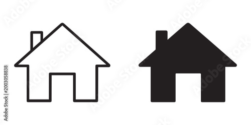 Simple Home and House Icon Set
