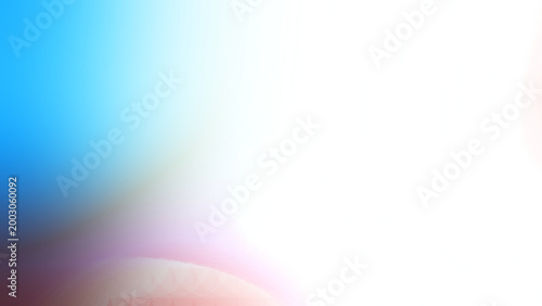 Cuadro en lienzo Abstract soft blue and white light leak background isolated on transparent backg