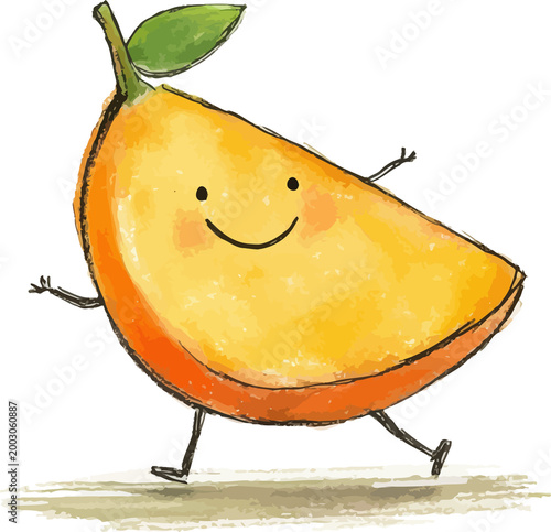 illustration of a pear in a circle