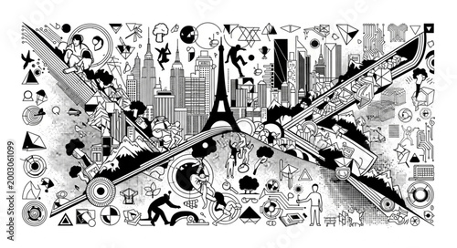 black and white background