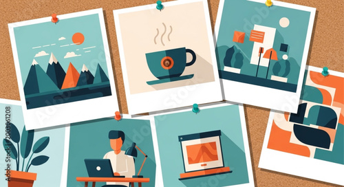 illustration of a man working on a laptop