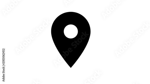 Free Download Solid Location Pin Icon Vector | Bold Map Marker GPS Symbol - GFXLoad