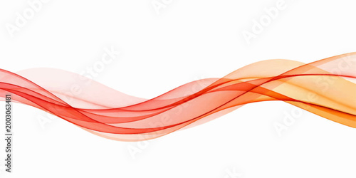 Abstract red and yellow smoke swirls in a smooth motion to create a digital wave pattern with flowing lines and light curves for a modern vector art wallpaper backdrop design