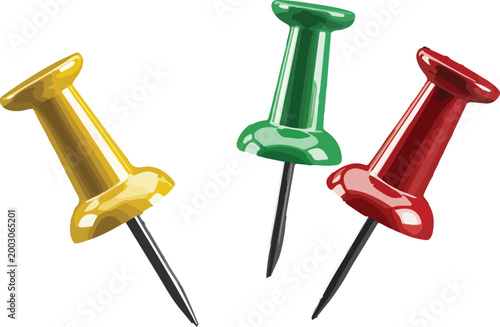 push pin isolated on white