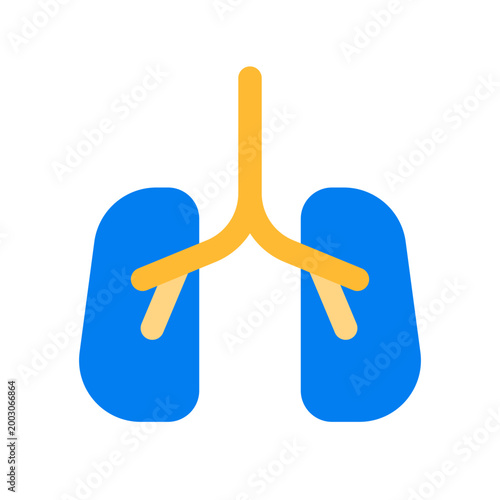 pulmonology flat icon perfect for healthcare flyers, medical presentations, hospital brochures, health awareness posters, and wellness social media content