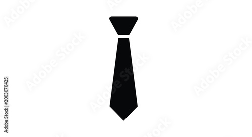 Black tie silhouette on a white background