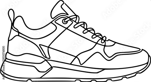 hand drawn illustration of a shoe