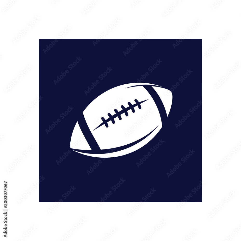 Obraz premium Rugby ball on dark background.