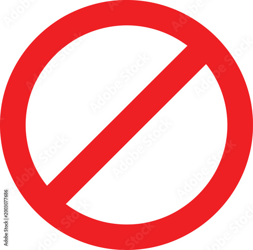 Red no sign icon Vector Free Download Red no sign icon Vector - GFXLoad