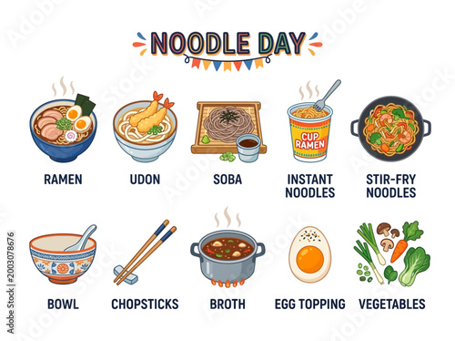 Celebrate National Noodle Day with a Delicious Assortment of Popular Noodle Dishes and Ingredients