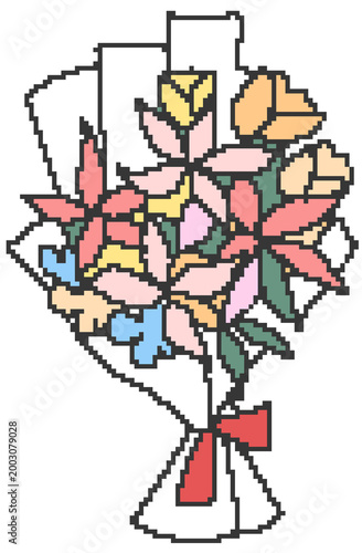 vector illustration of pixel art