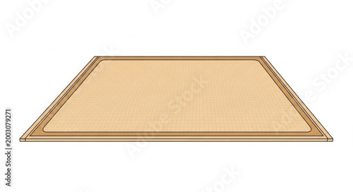 Canvastavla Empty Wooden Table Surface for Food or Work Use.