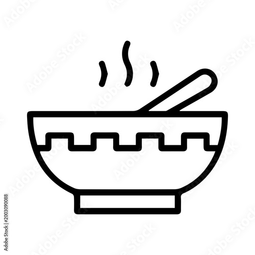 Hot bowl with spoon