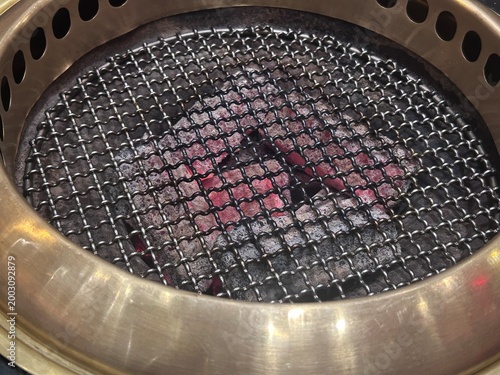 close up of a metal plate