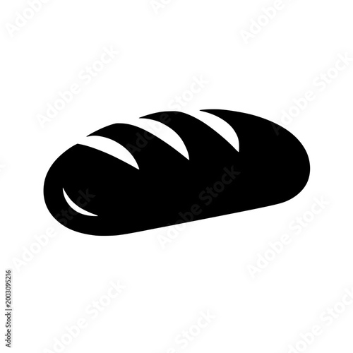 Loaf of bread food symbol AI generated icon