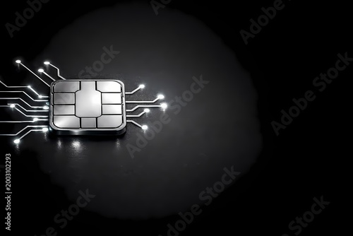 Silver Credit Card Chip