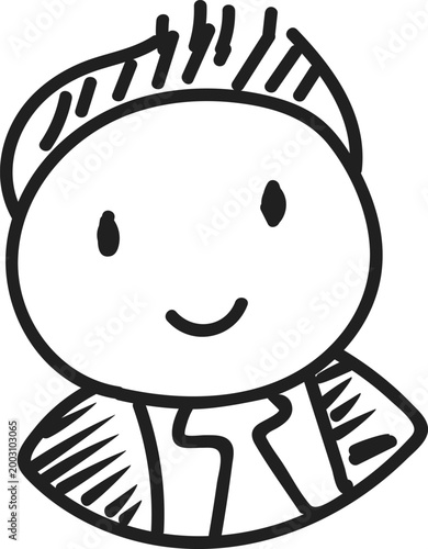 Businessman in Suit with Spiky Hair Avatar Icon