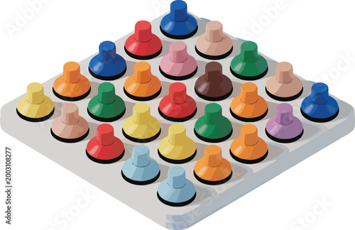 wooden toy blocks isolated